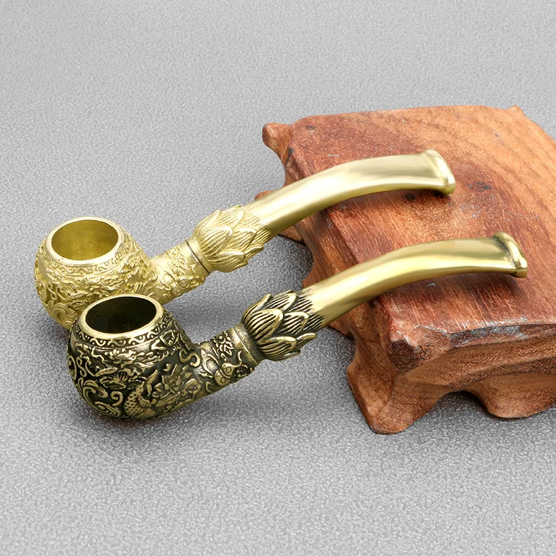 Vape Decoration - Pipe en laiton Antique sculptée à