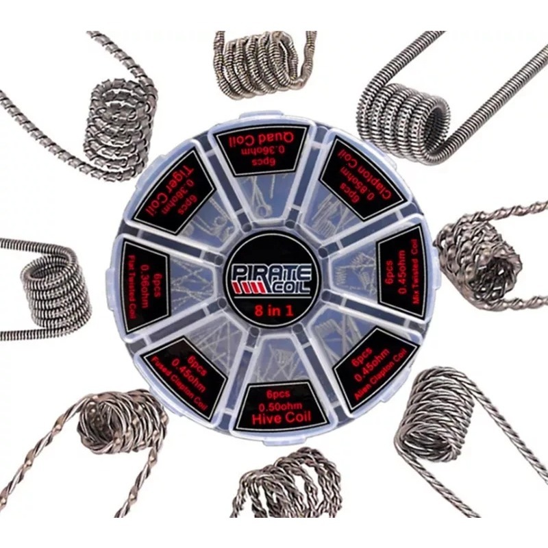 Clapton Wire Pre Built - 48 pièces/ensemble 8 en 1 Bobine
