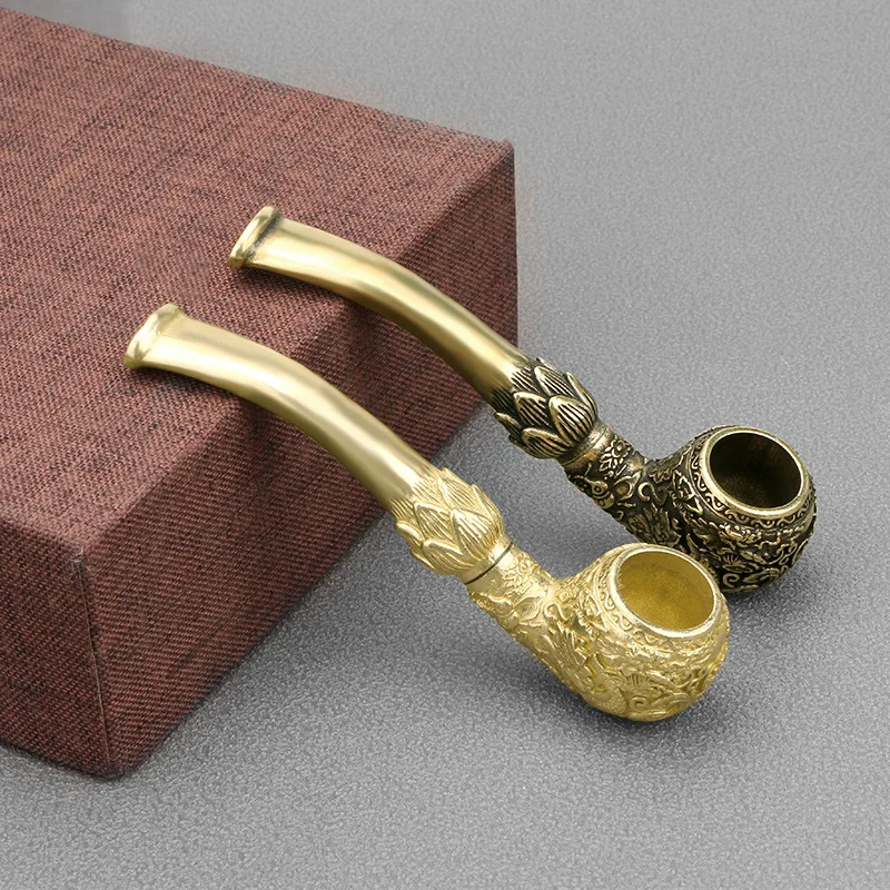 Pipe en laiton Antique sculpté - Vape Decoration avis et prix